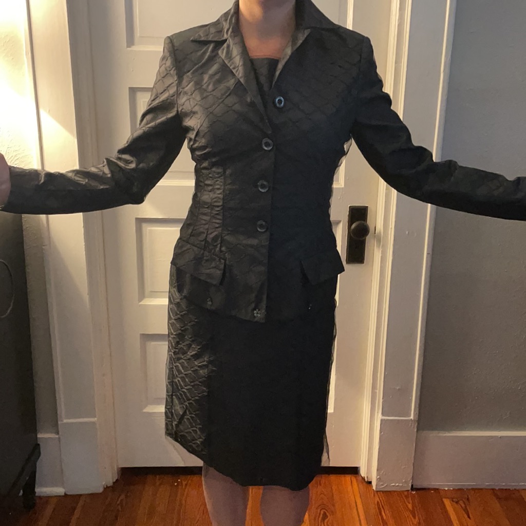 Vintage Tuille Dress And Jacket Suit Beverly Mehl